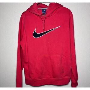 👟 Nike Swoosh Logo Pullover Hoodie –With Size M